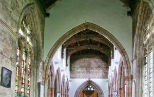 Claybrooke Parva Leicestershire St Peter interior looking west Realistic