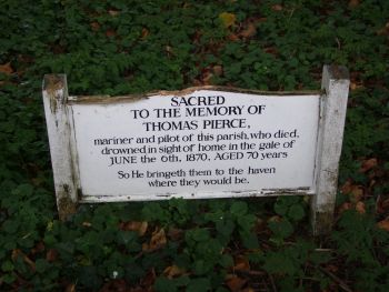 Pevensey Sussex St Nicholas Thomas Pierce drowned 1870