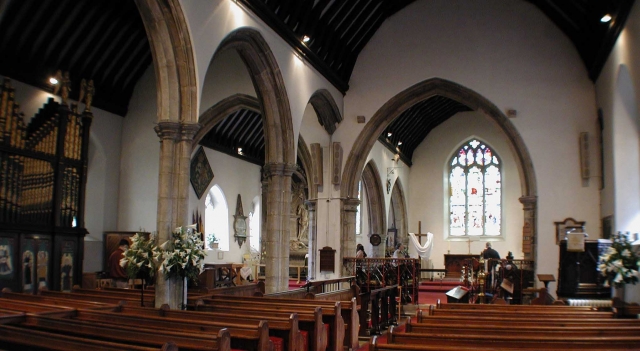 Aylesford Kent St Peter and St Paul interior looking east